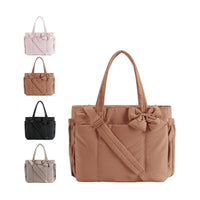 Women's Elegant Tote Bag with Multiple Compartments and Organized Interior