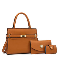 Women's 3-Piece Handbag Set with Large Capacity Shoulder and Crossbody Bags
