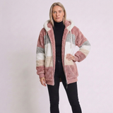 Women's Hooded Jacket with Long Sleeves and Cozy Casual Style