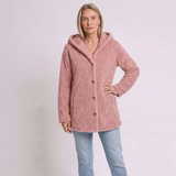 Women's Hooded Button-Front Cardigan with Cozy Casual Style