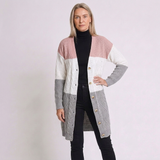Women's Patchwork Cardigan Vest with Button-Front Design