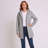 Women's Everyday Hooded Cardigan Jacket with Relaxed Casual Fit