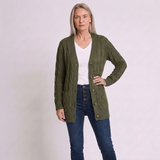 Women's Chic Button-Front Cardigan with Comfortable Classic Fit