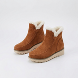 Women's Warm Winter Slip-On Ankle Boots with Low-Profile Design