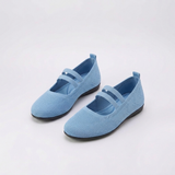Women's Mary Jane Ballet Flats with Elastic Straps and Slip-On Design