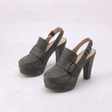 Women's Platform Block Heel Slingback Shoes with Sophisticated Contemporary Design