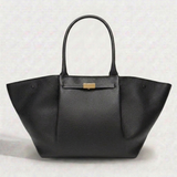 Women's Oversized Handbag with Gold-Tone Closure and Large Capacity