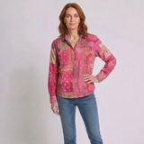 Women's Bohemian Vintage Blouse with Relaxed Fit and Timeless Style