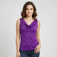 Elegant Silk Draped Tank Top | Women's Summer Top