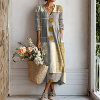 Women's Bohemian Style Dress with Relaxed Flowy Silhouette