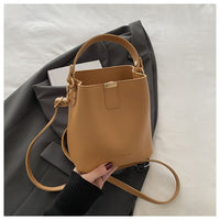 Women's Trendy Bucket Handbag with Versatile Cross-body Strap
