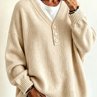 Women's Casual Solid Color Sweater with Soft Everyday Style