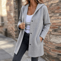 Women's Everyday Hooded Cardigan Jacket with Relaxed Casual Fit