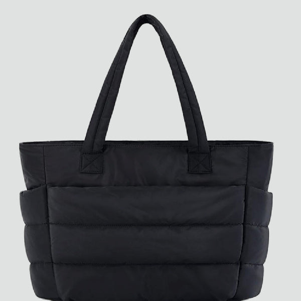 Women's Quilted Tote Bag with Spacious Interior and Modern Versatile Design