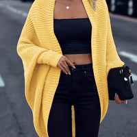 Women's Oversized Open-Front Cardigan with Cozy Layered Style