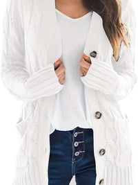 Women's Chic Button-Front Cardigan with Comfortable Classic Fit