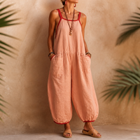 Women's Sleeveless Wide Leg Jumpsuit with Effortless Everyday Style