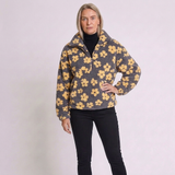 Women's Oversized Floral Jacket with Cozy Casual Style