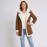 Women's Sienna Long Coat with Button Front and Classic Tailored Design