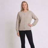 Women's Crew Neck Button-Front Cardigan with Classic Everyday Style
