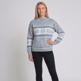 Women's Casual Patterned Sweater with Long Sleeves and Classic Style