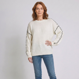 Women's Cozy Long Sleeve Sweater with Classic Round Neck