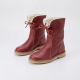 Women's Lace-Up Mid-Calf Winter Boots with Warm Design and Comfortable Fit