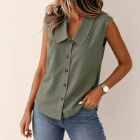 Women's Breezy Collared Summer Top with Relaxed Everyday Fit