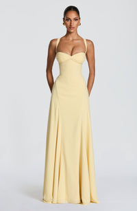 Women's Sweetheart Neck Maxi Dress with Elegant Wedding Guest Style