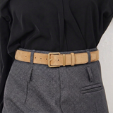 Women's Vintage Belt with Gold Buckle and Wide Waistband