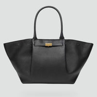 Women's Oversized Handbag with Gold-Tone Closure and Large Capacity