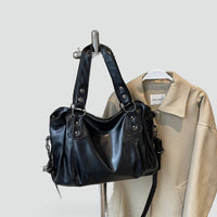Women's Vintage Shoulder Bag with Retro-Inspired Design and Adjustable Strap